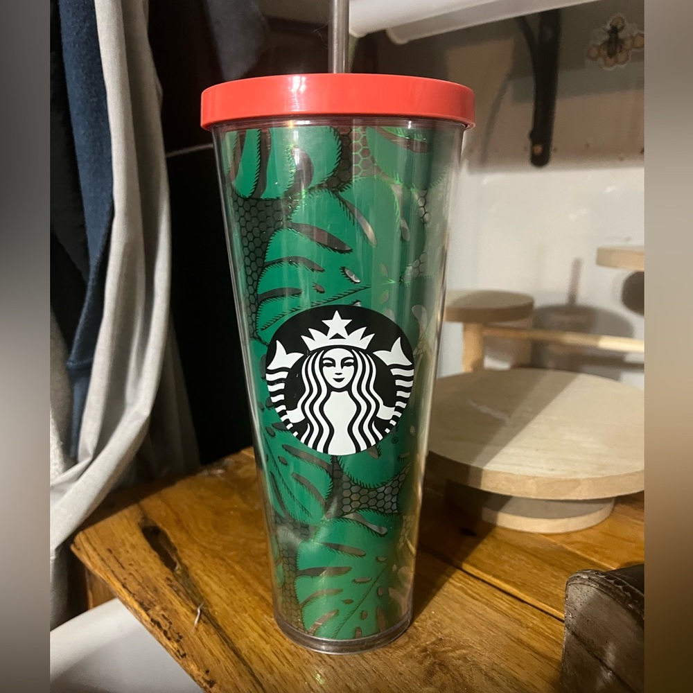 Starbucks Tumbler cup with straw used once